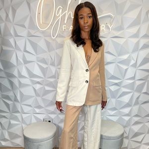 Half and half blazer set